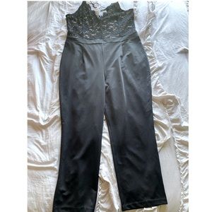 **EXPRESS** Black*Lace*Cami*Jumpsuit*XL*
